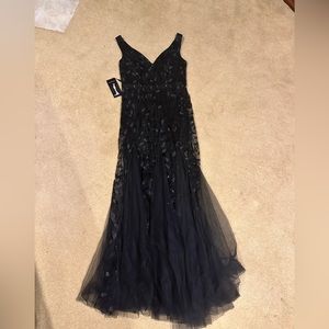 Amazon Floral Squein Desgined Black Dress